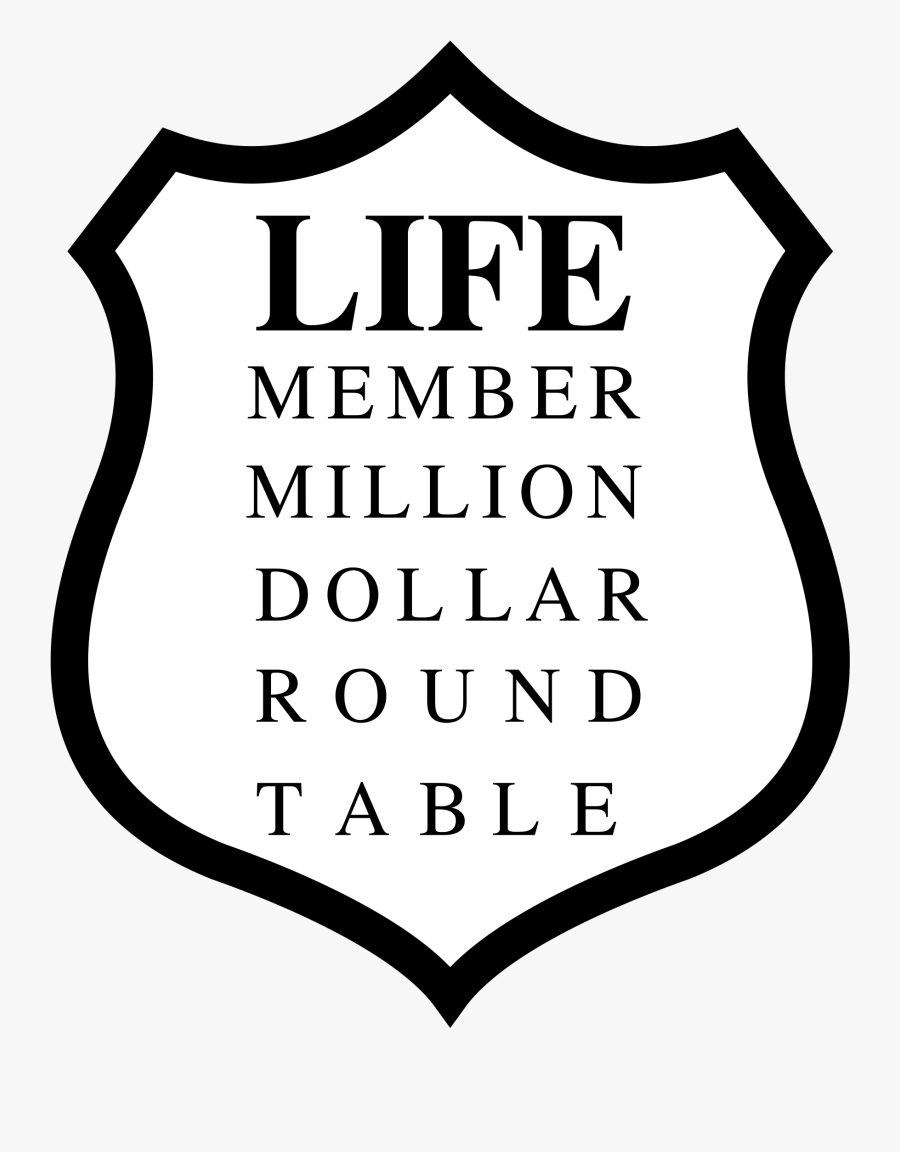 Million Dollar Round Table Logo Black And White - Member Million Dollar Round Table, Transparent Clipart