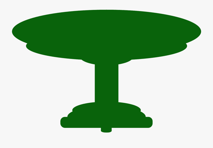 Round Table Silhouette, Transparent Clipart