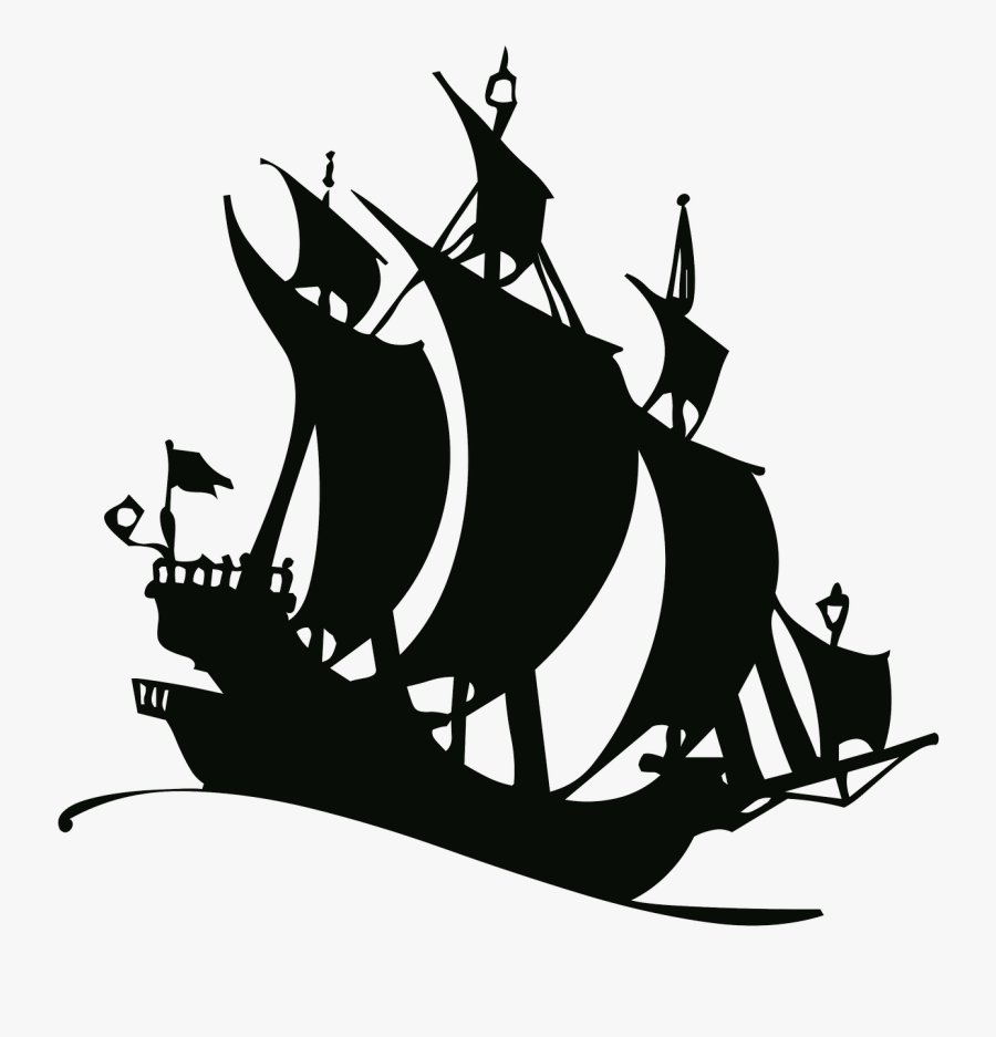Queen Anne"s Revenge Freecodecamp Battleship Piracy - Old Ship Silhouette Png, Transparent Clipart