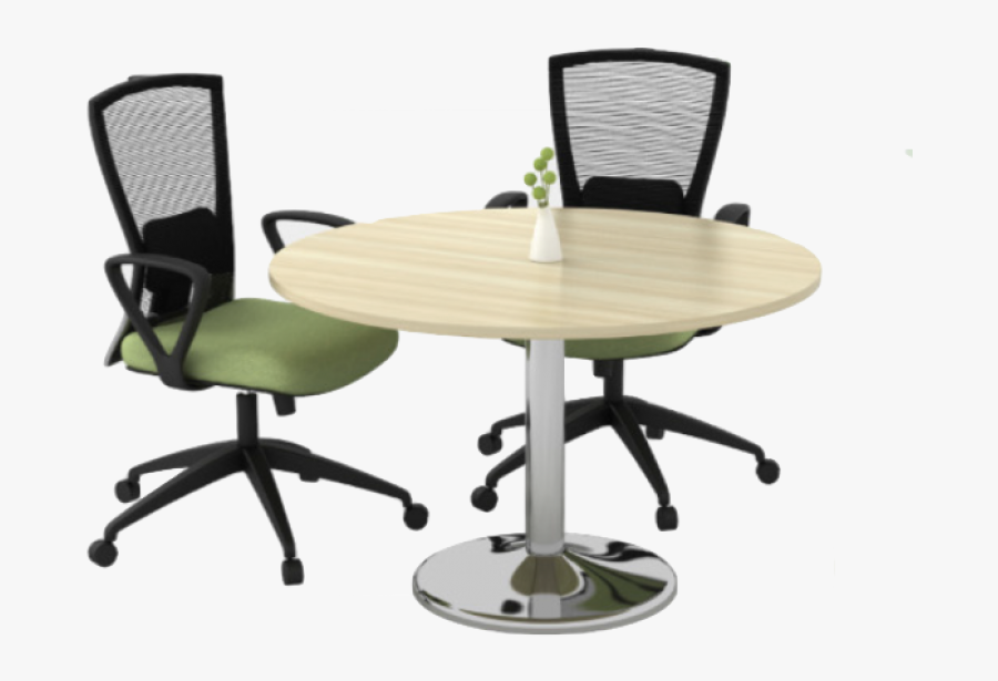 Round Meeting Table - Round Meeting Table With Chairs Png, Transparent Clipart