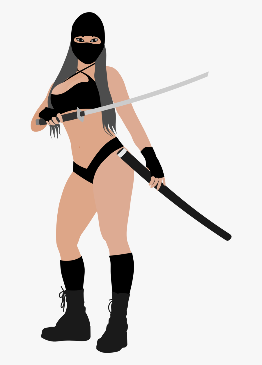 Ninja Girl - Hot Cartoon Girl Png, Transparent Clipart