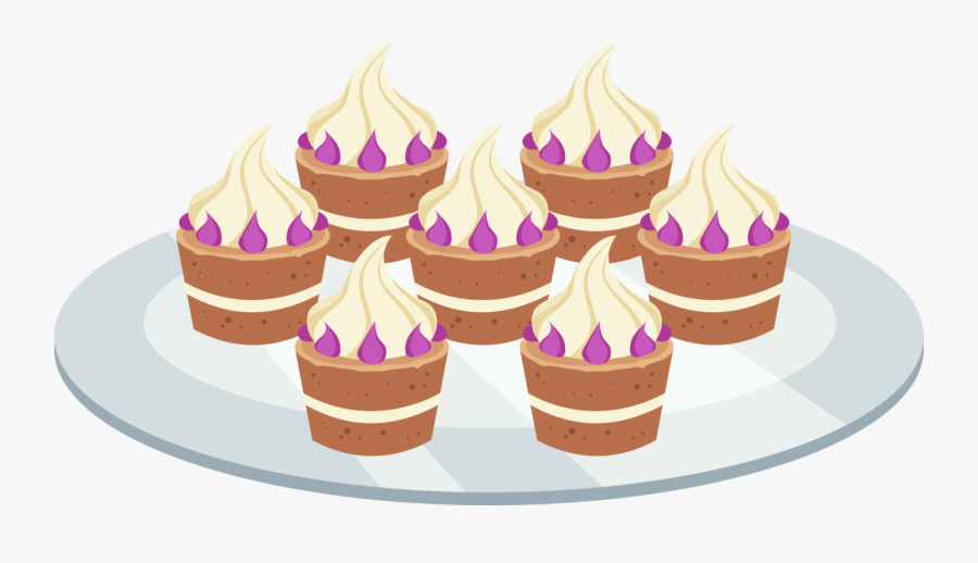 Transparent Plates Clipart - Plate Of Cupcakes Png, Transparent Clipart