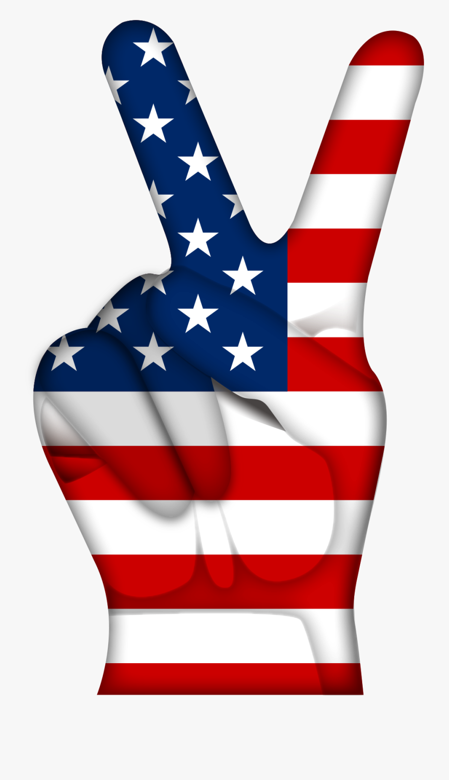 V Sign Computer File - Bandeiras Dos Estados Unidos Em Png, Transparent Clipart