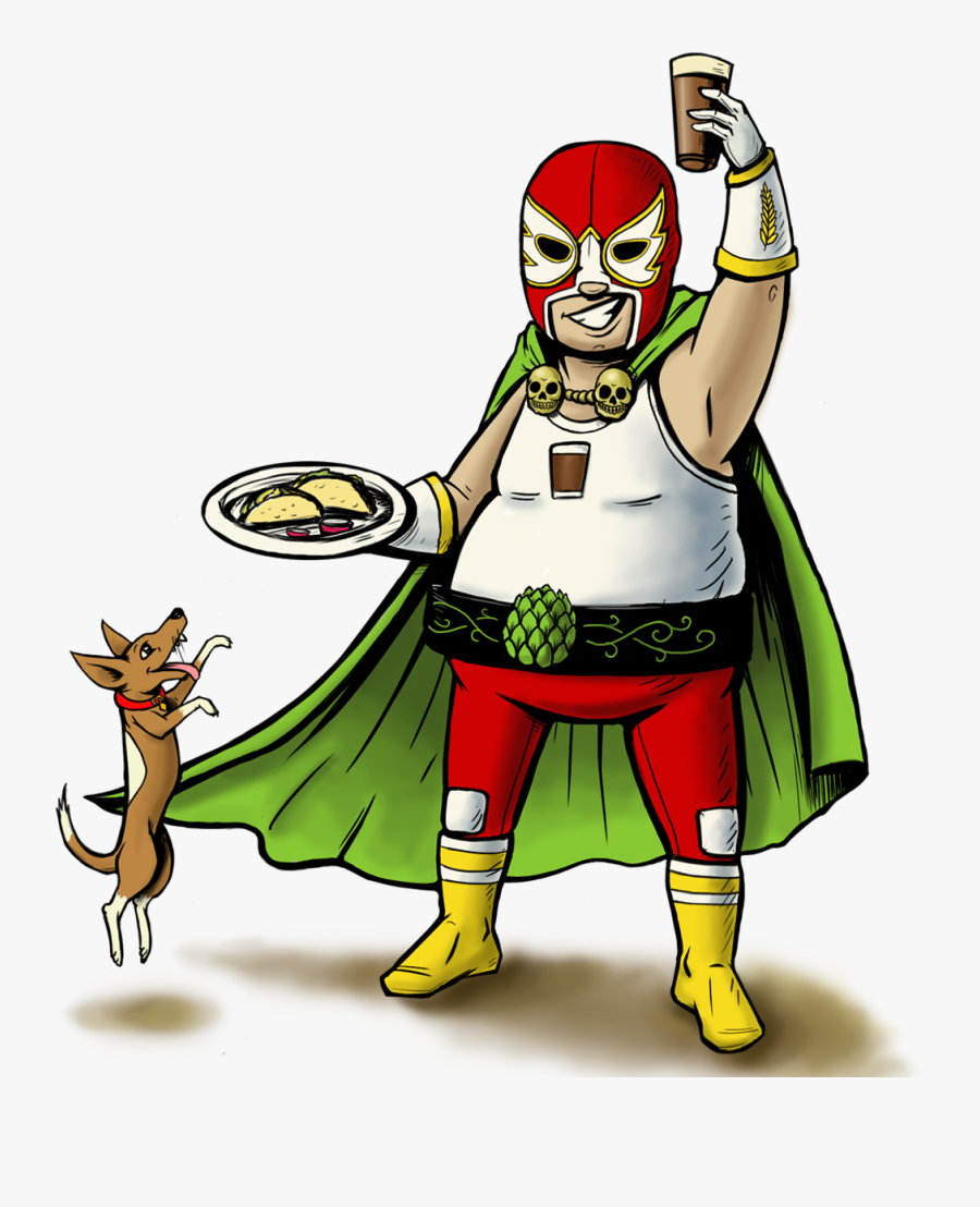Luchador With Taco Clipart , Png Download - Luchador With A Taco, Transparent Clipart