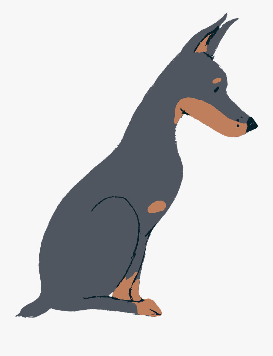 Transparent Doberman Pinscher Png - Dobermann, Transparent Clipart