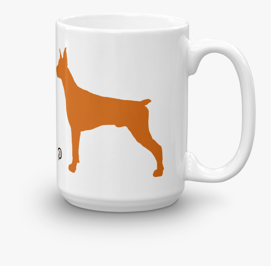Orange Doberman Mug - German Pinscher, Transparent Clipart