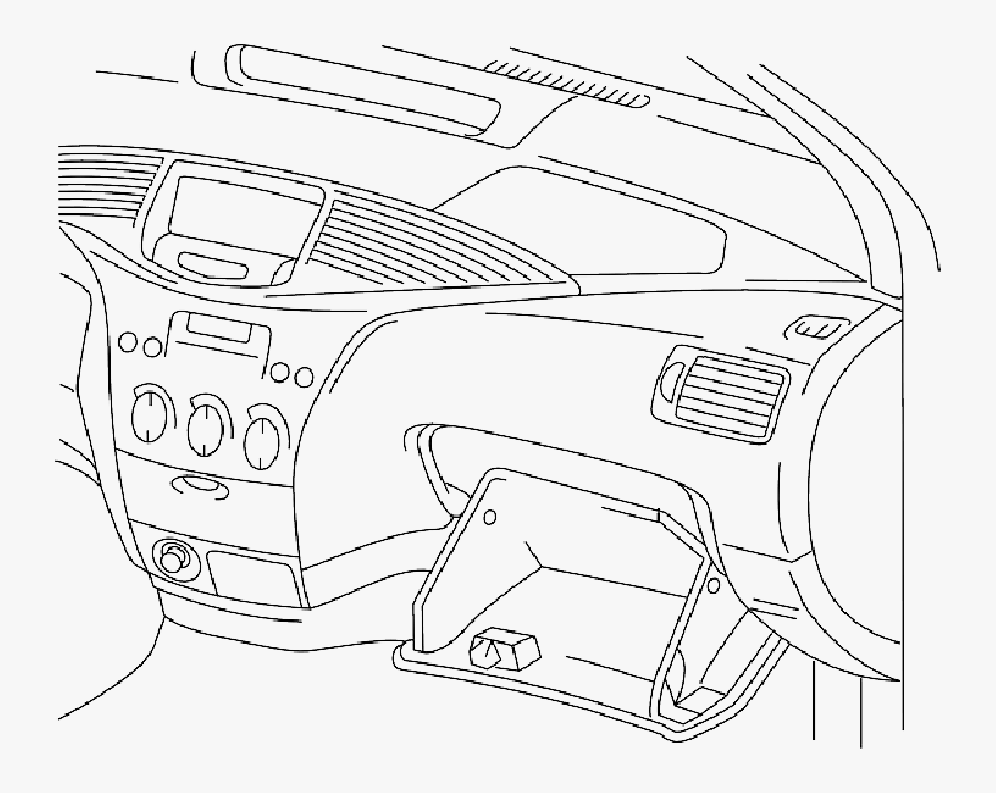 Transparent Car Hop Clipart - Drawing Of Car Dashboard, Transparent Clipart