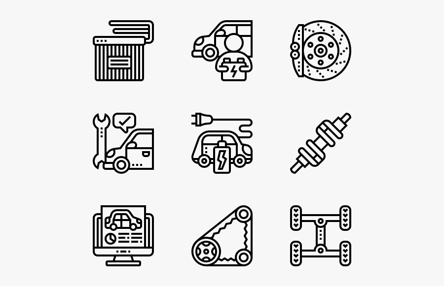 Car Maintenance - Real Estate Icon Line, Transparent Clipart