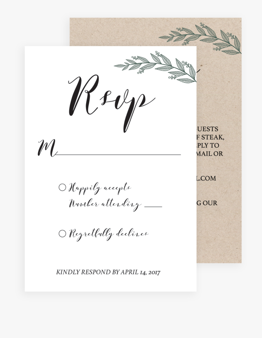 Clip Art Wedding Invitation Charming Inspirations - Sample Wedding Rsvp Form, Transparent Clipart