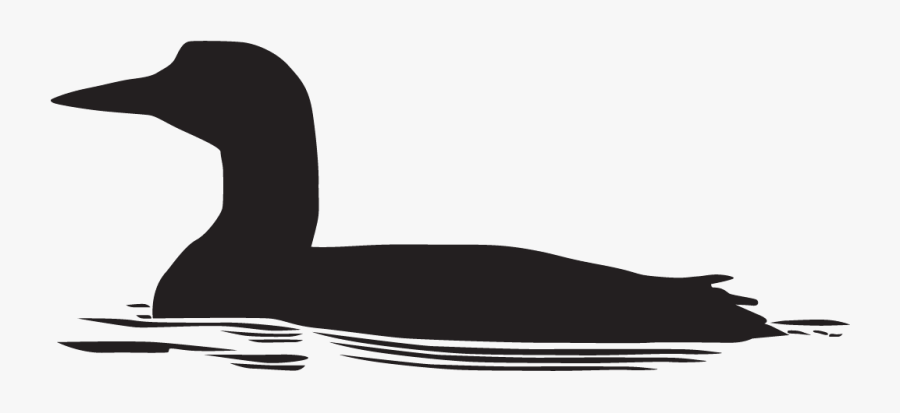 Clip Art Loon Silhouette - Duck, Transparent Clipart