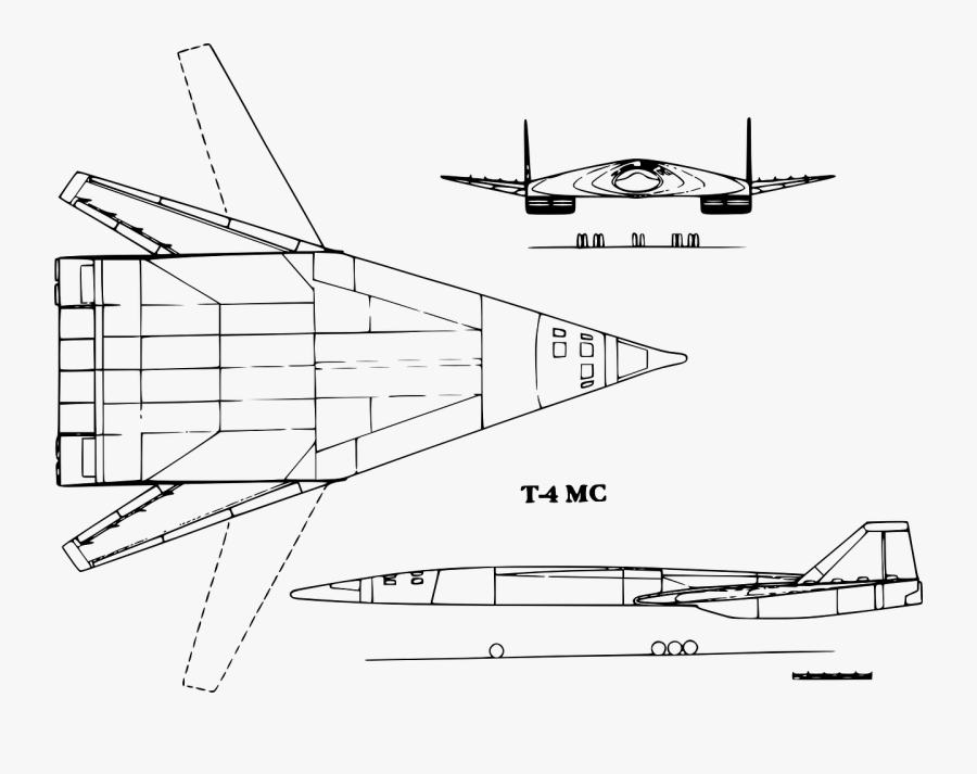 Free Clip Art "t4ms-200 Supersonic Bomber - T4mc Bomber, Transparent Clipart