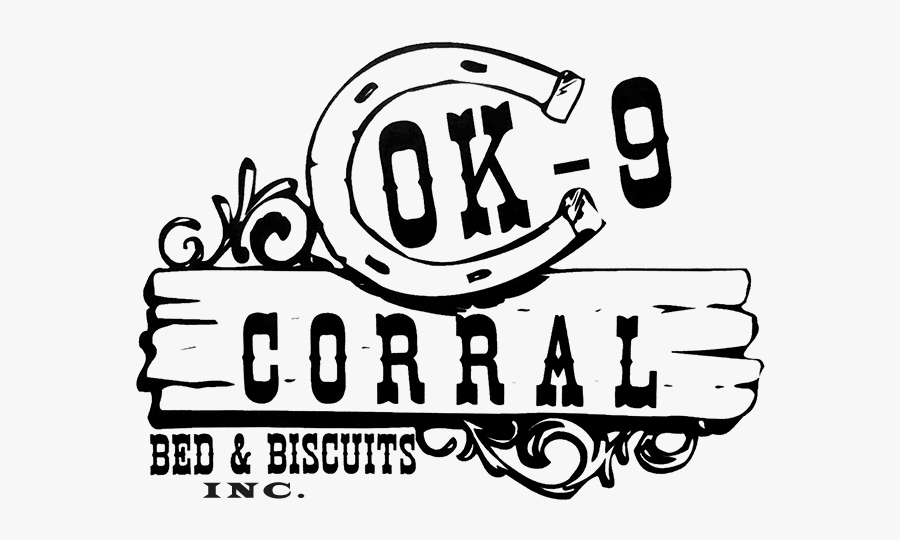 Ok-9 Corral Bed & Biscuits Logo - Clipart Ok Corral, Transparent Clipart