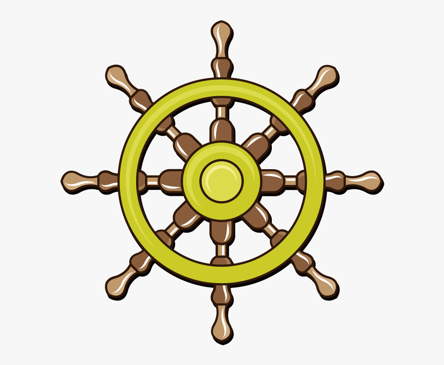 Vector Navigation Steering Wheel Png Download - Volant De Bateaux, Transparent Clipart
