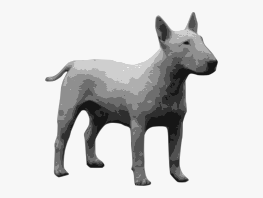 Bullterrier Grayscale Svg Clip Arts - Grayscale Svg, Transparent Clipart