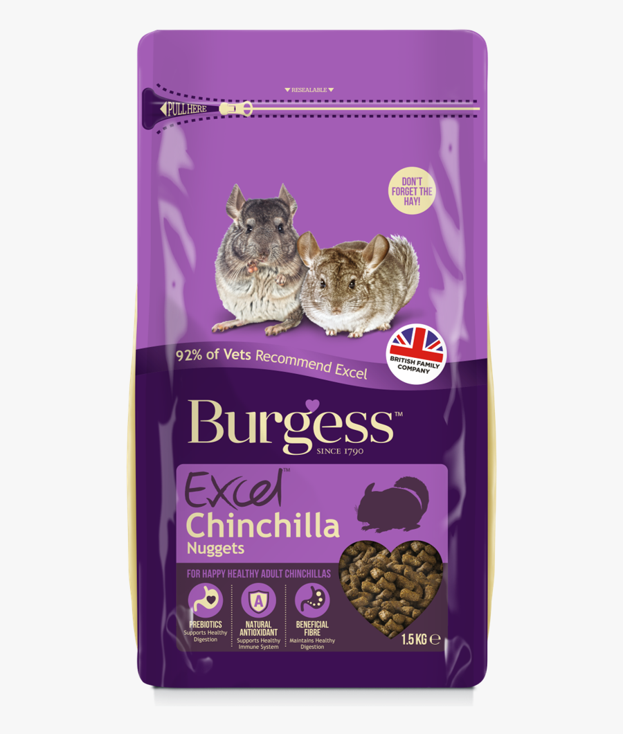 Clip Art Foods To Avoid Burgess - Burgess Excel Chinchilla Nuggets 1.5 Kg, Transparent Clipart