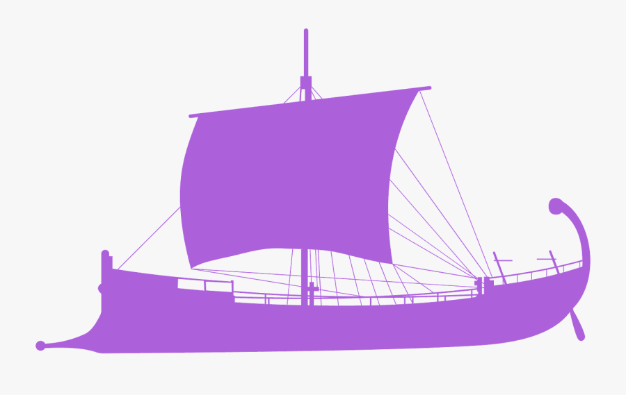 Ancient Greek Ship Silhouette, Transparent Clipart