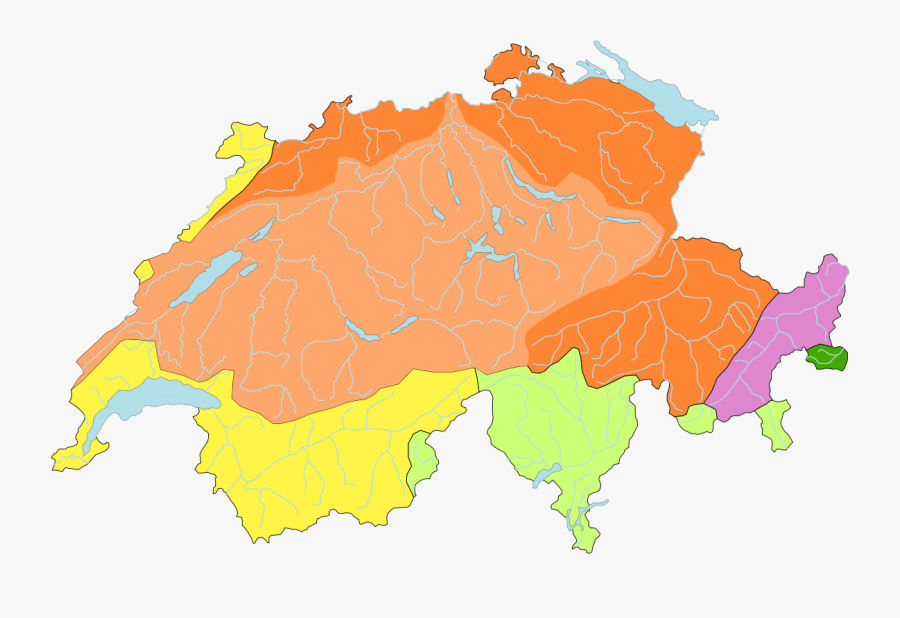 Picture Stock Hydrology Of Wikipedia - Switzerland Map Vector, Transparent Clipart