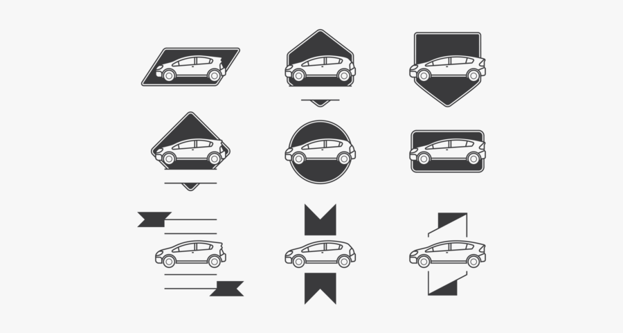 Prius Badge Set, Transparent Clipart