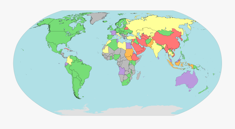 Map Clipart World Atlas - World Map In One Color, Transparent Clipart