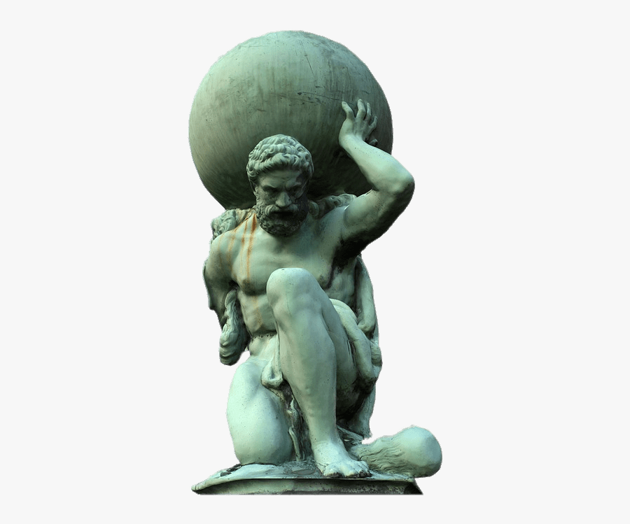 Atlas Statue - Greek Statue Transparent Background, Transparent Clipart