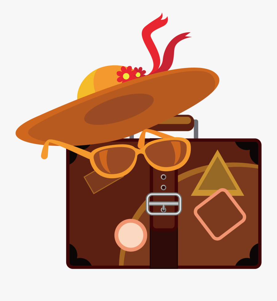 Outbound Pattern Travel Material Vacation Vector Suitcase - Vector Suitcase Png, Transparent Clipart