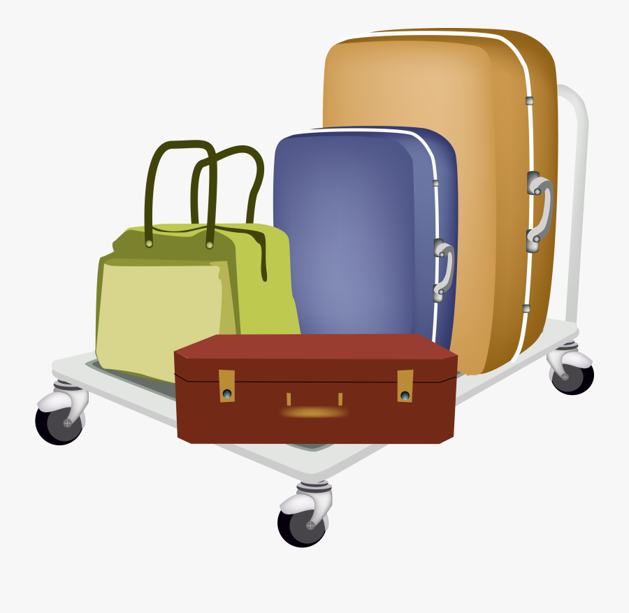 Graphic Black And White Travel Suitcase Hand Transprent - Cargando Maletas, Transparent Clipart