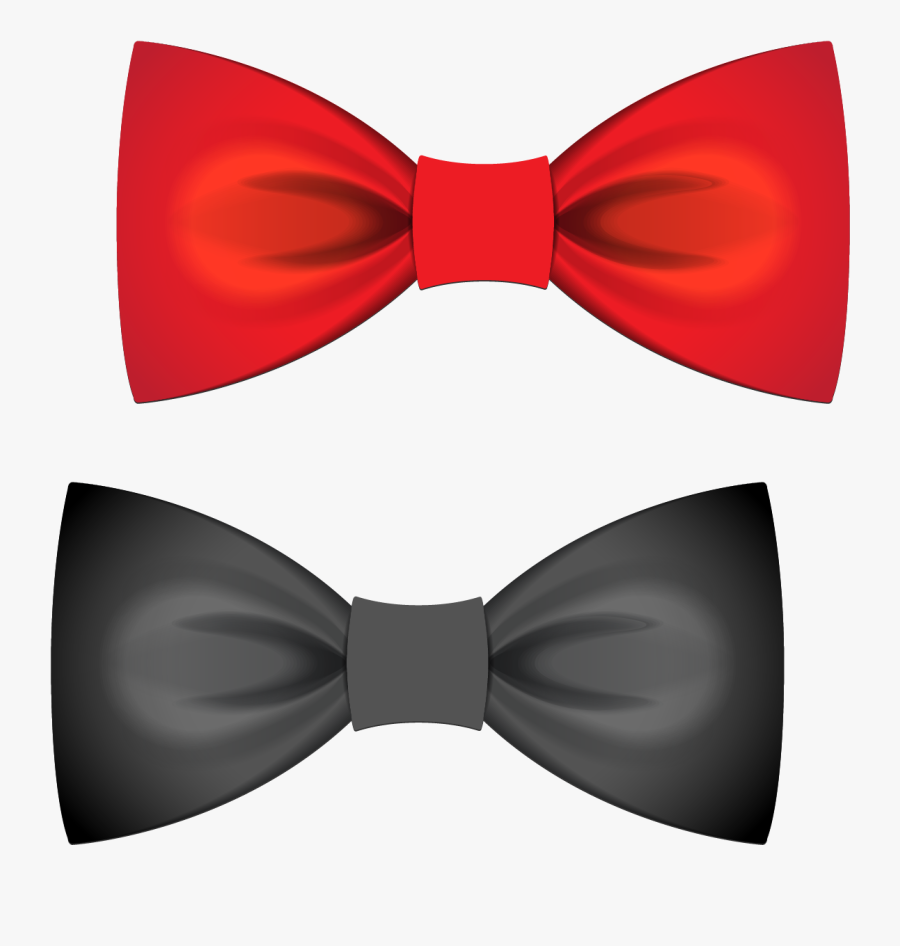 Bow Tie Euclidean Vector Satin Atlas Red - Bow Tie Vector Red, Transparent Clipart