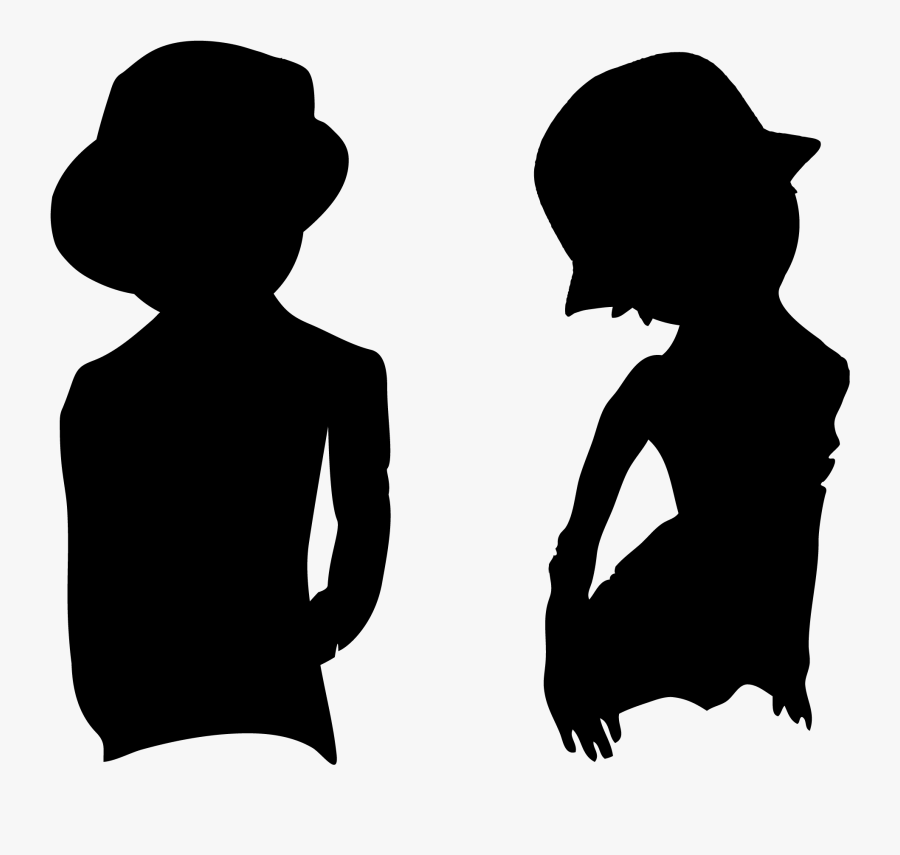 Silhouette Top Hat Black And White Costume - Silhouette, Transparent Clipart