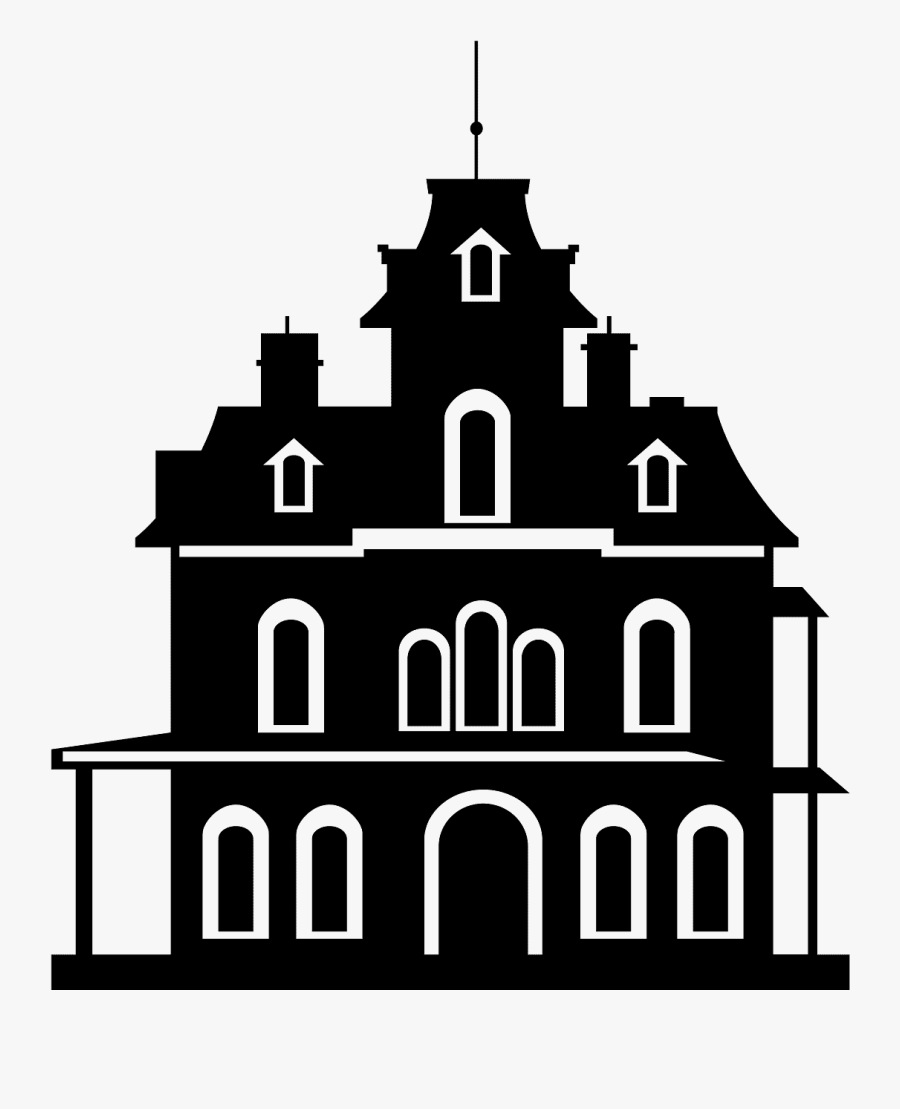 Silueta Casa Encantada, Transparent Clipart
