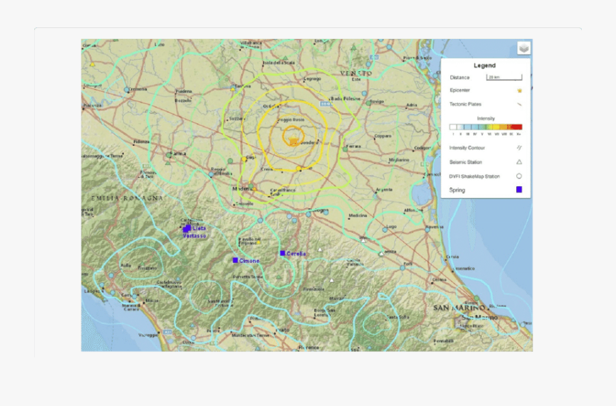 The Epicentre Is Indicated By An Orange Star - Atlas, Transparent Clipart