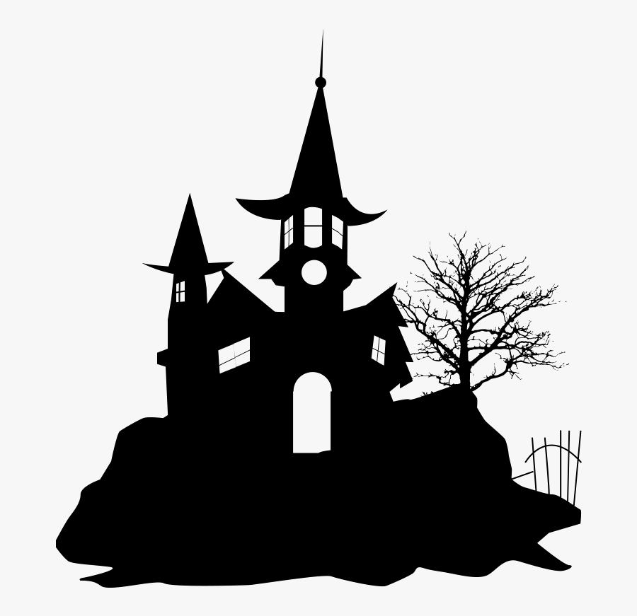 Silhouette Vector Graphics Clip Art Halloween - Silhouette Haunted House Clipart, Transparent Clipart