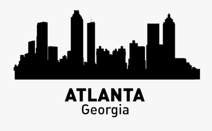 Transparent Atlanta Silhouette Png - Atlanta Skyline Black And White, Transparent Clipart
