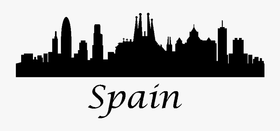 Barcelona Skyline Silhouette - London England Skyline Silhouette, Transparent Clipart