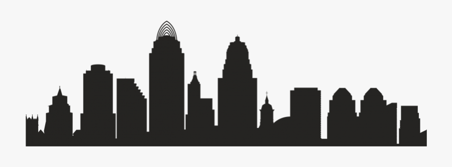Cincinnati Skyline Silhouette Royalty-free - Cincinnati Skyline Silhouette, Transparent Clipart