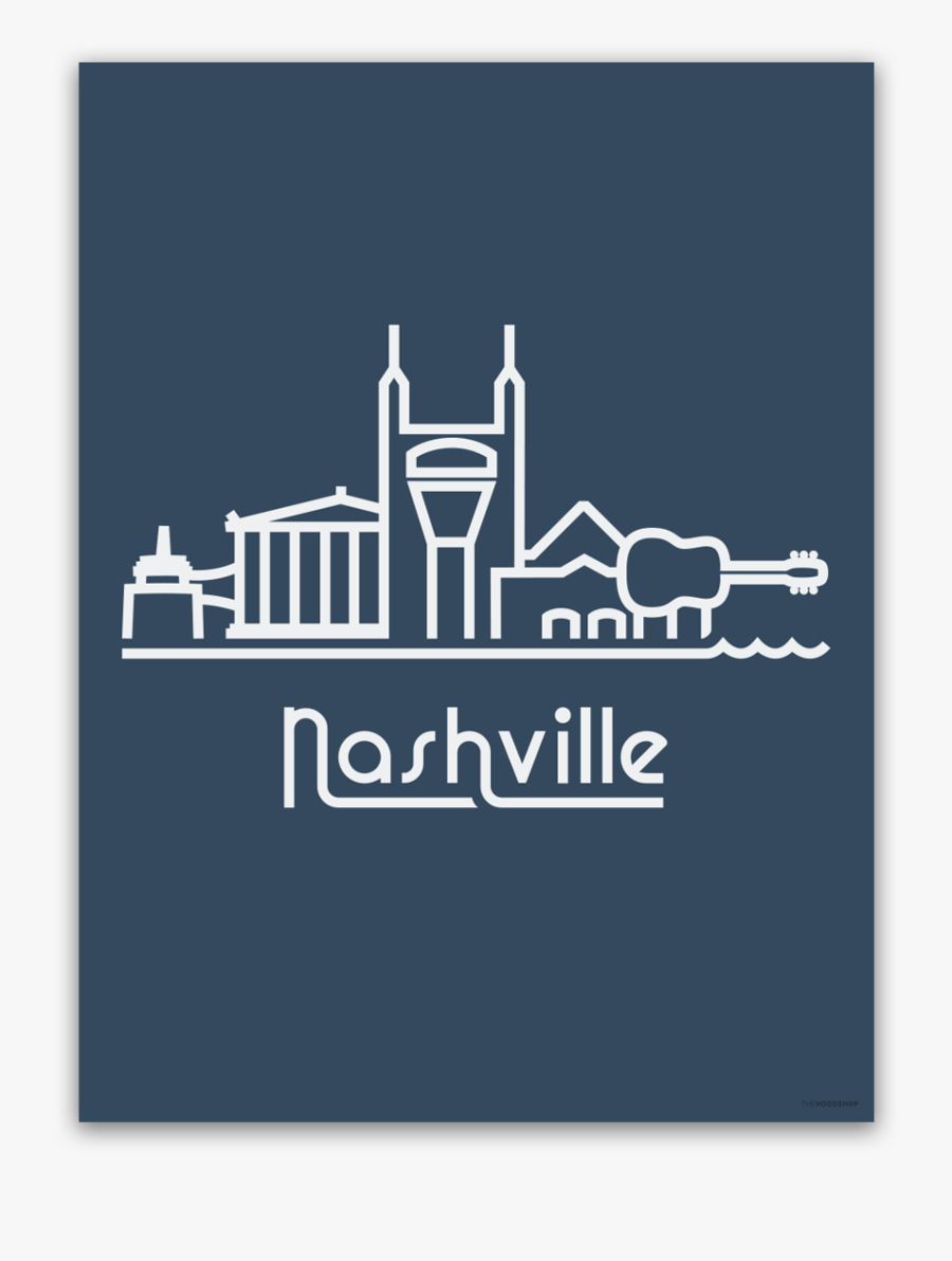 Outline Nashville Skyline, Transparent Clipart
