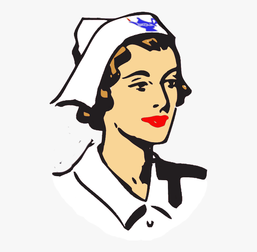Clipart Of Nurse, Nurses And Nursing - Nurse Black And White Clip Art Drawing, Transparent Clipart