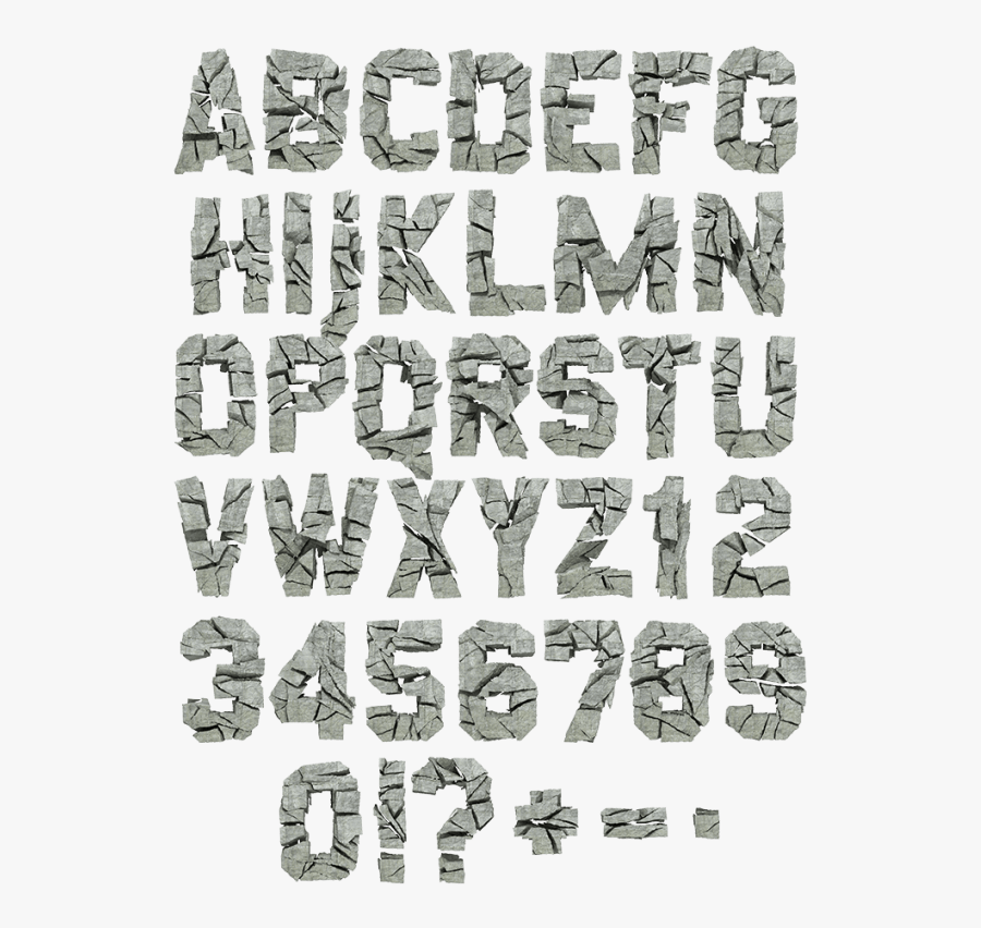 Clip Art 3d Block Letters Font - Monochrome, Transparent Clipart