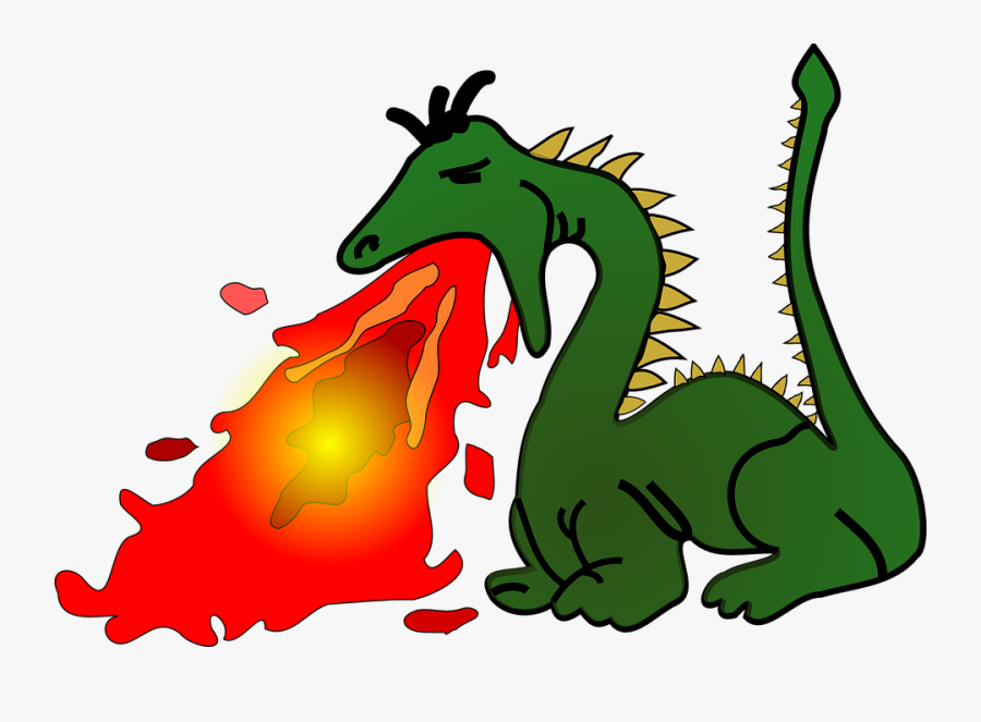 Artwork,dragon,fictional Character - Dragon Blowing Fire Cartoon, Transparent Clipart