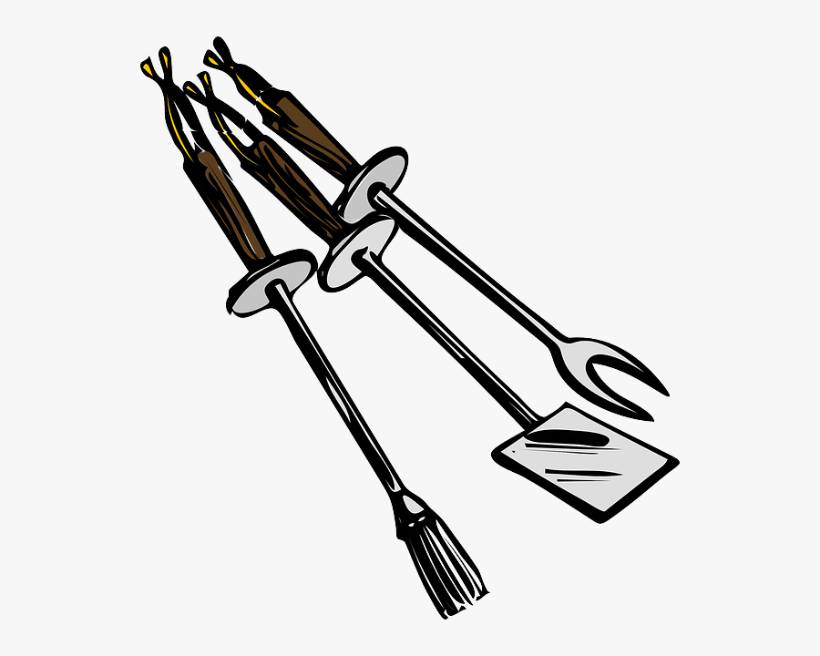 Bbq - Utensils - Vector - Grilled Chicken Png Clipart, Transparent Clipart
