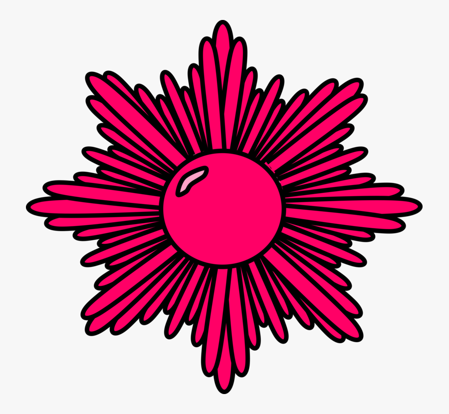Pink,flower,symmetry - Purple Ribbon Clipart Award, Transparent Clipart