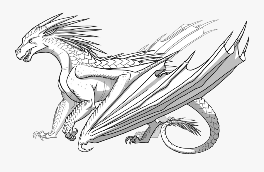 Clip Art Collection Of Free Dark - Wings Of Fire Icewing, Transparent Clipart