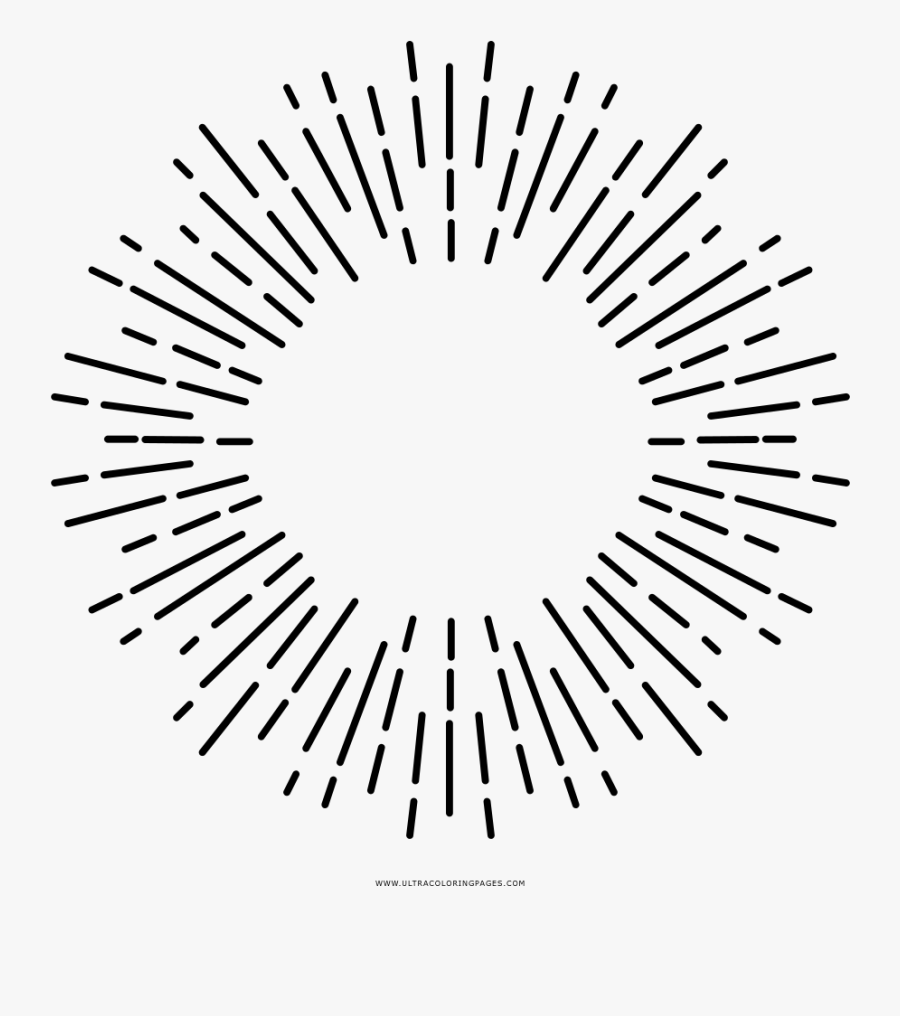 Starburst Coloring Page Circle- - Starburst Circle Png, Transparent Clipart