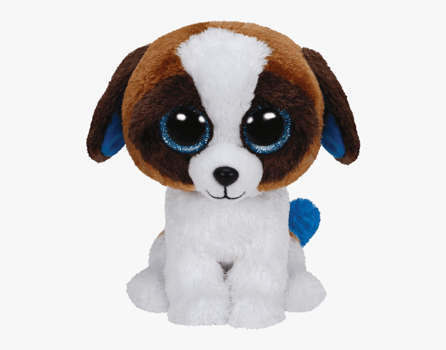 Duke The Brown White Dog - Saint Bernard Beanie Baby, Transparent Clipart