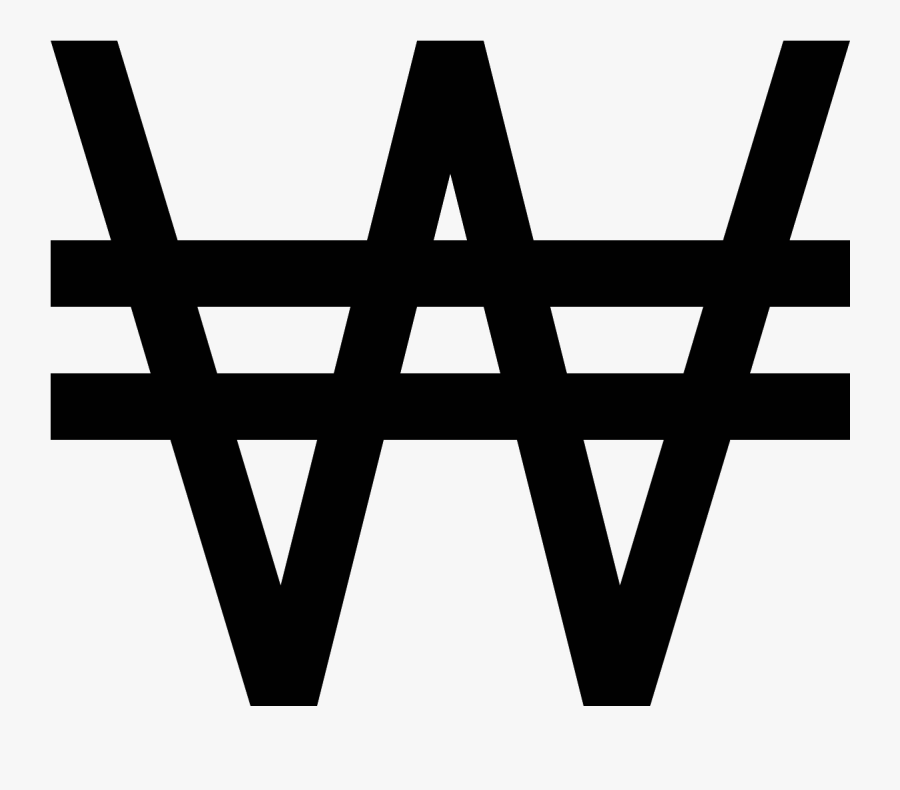 Clip Art South Currency Sign Others - South Korea Currency Symbol, Transparent Clipart