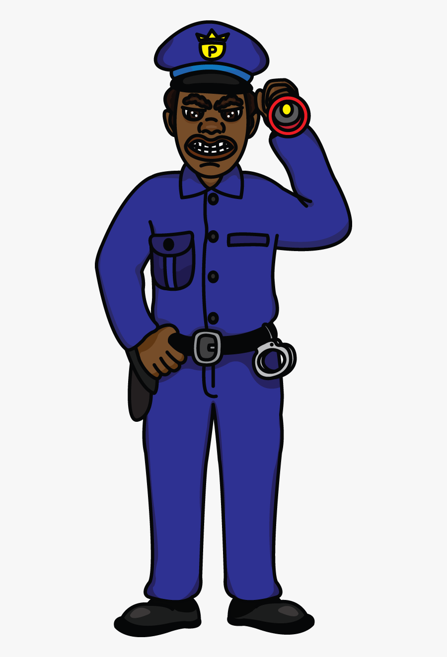 Clip Art Police Officer Drawing - Cartoon Police Drawing, Transparent Clipart