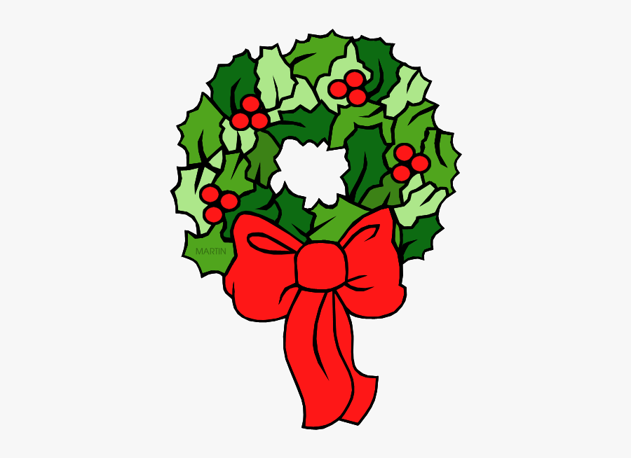 Wreath - Clip Art Christmas Wreath, Transparent Clipart