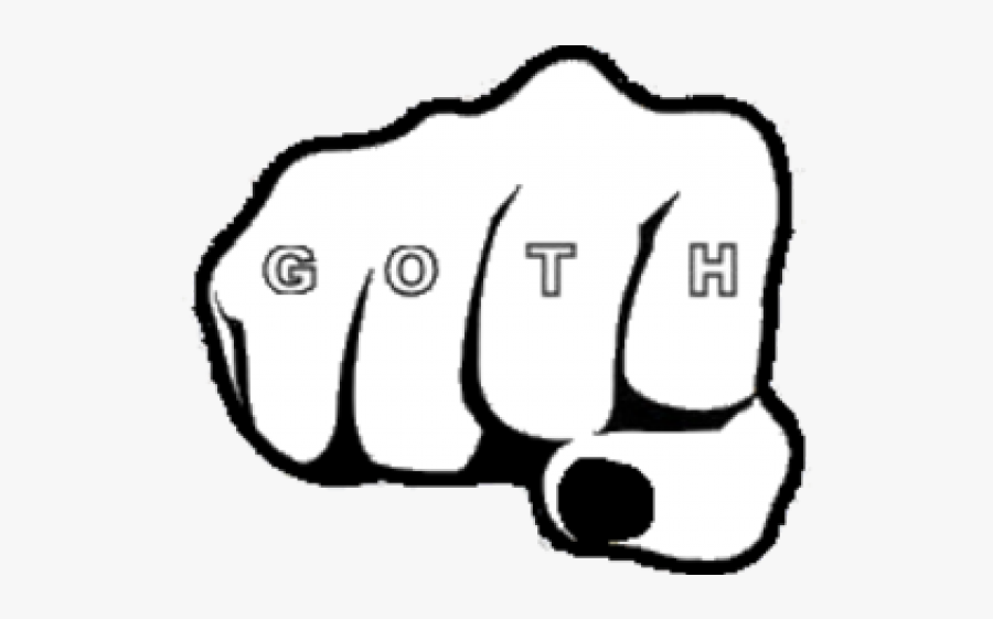 Goth Cliparts - Two Fists Side By Side, Transparent Clipart