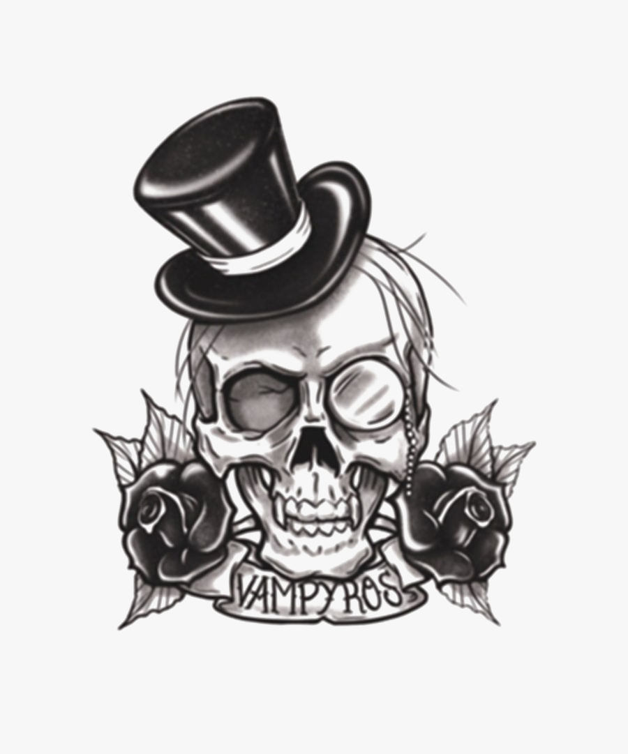 Goth Tattoo Transparent Images - Goth Temp Tattoo Vampyros, Transparent Clipart