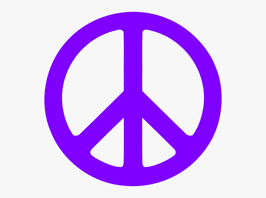 Purple Peace Sign Clip Art - Peace Sign Purple, Transparent Clipart