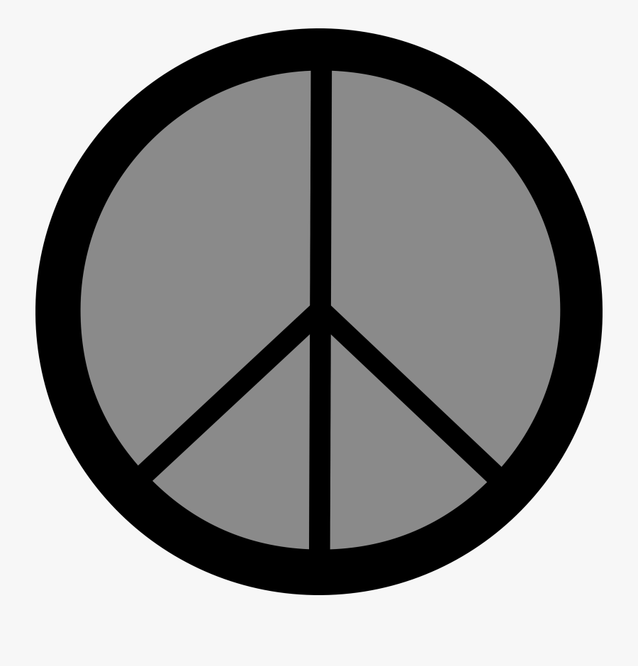 Gray 54 Peace Symbol 12 Dweeb Peacesymbol - Symbol For Black People, Transparent Clipart